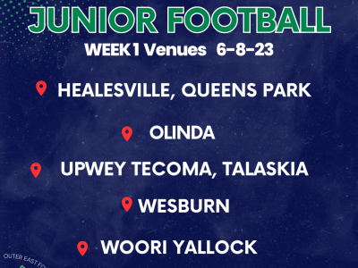 Junior finals series Wk1