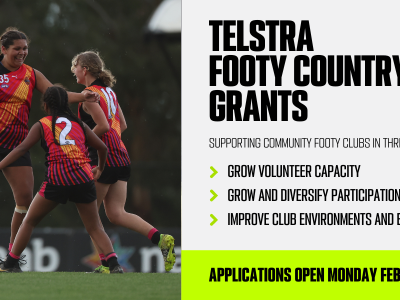 TELSTRA FOOTY COUNTRY GRANTS